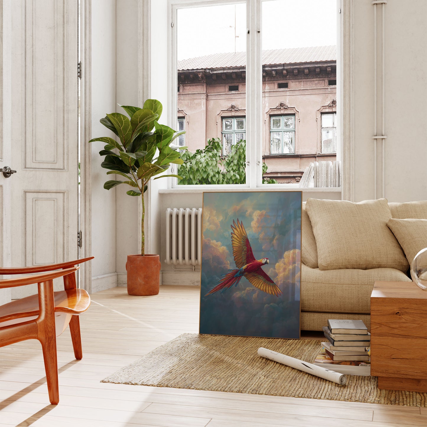 Scarlet Macaw Flight Poster