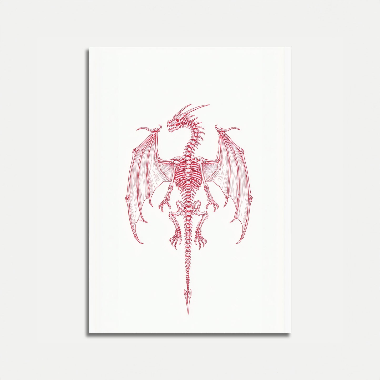 Skeletal Dragon Anatomy Poster