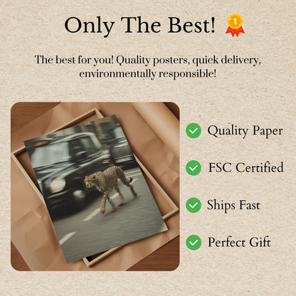 Urban Cheetah Speed Poster