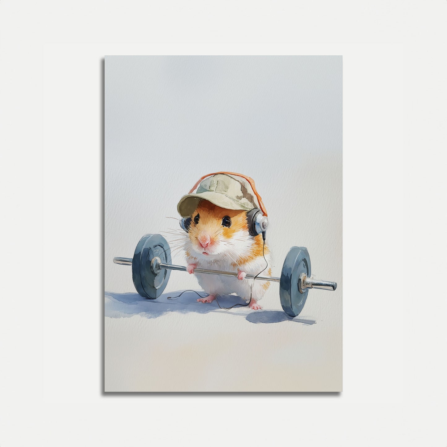 Hamster Lifting Heavy Dreams Poster