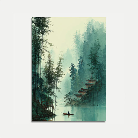Tåget Skov Zen Tempel Plakat