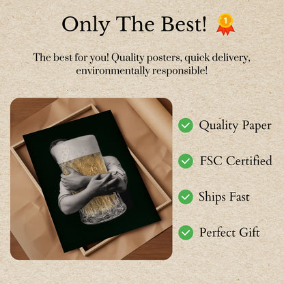 Beer Embrace Artistic Poster