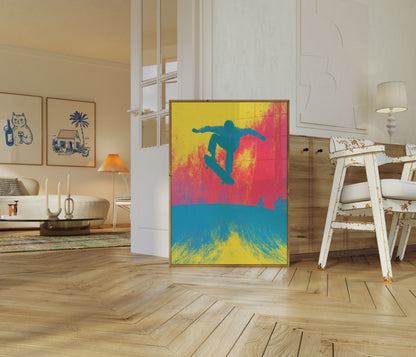 Poster Skateboarder in Volo