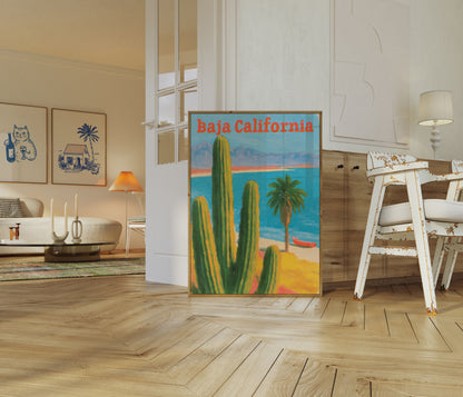 Poster Spiaggia Deserto Bassa California