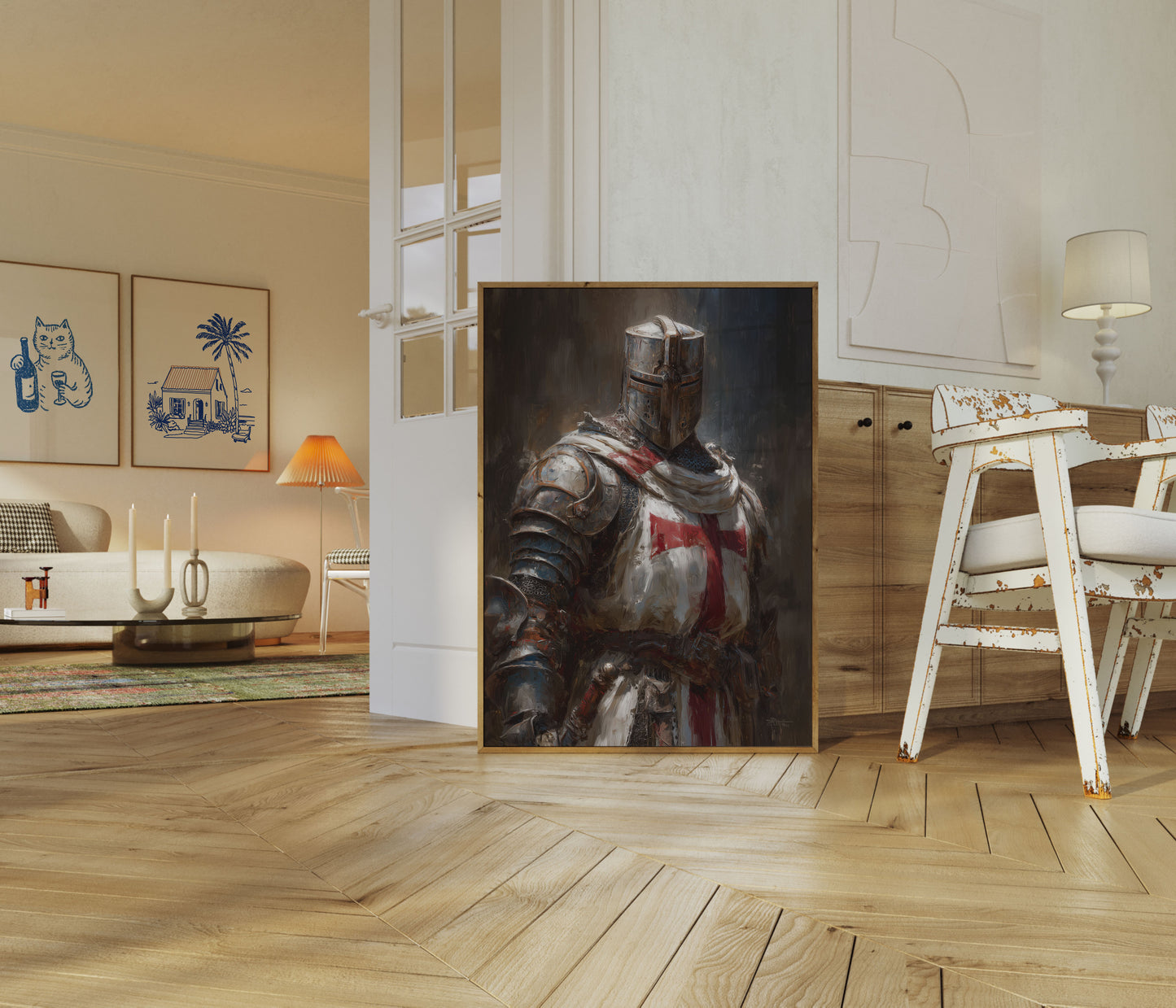 Medieval Templar Knight Warrior Poster