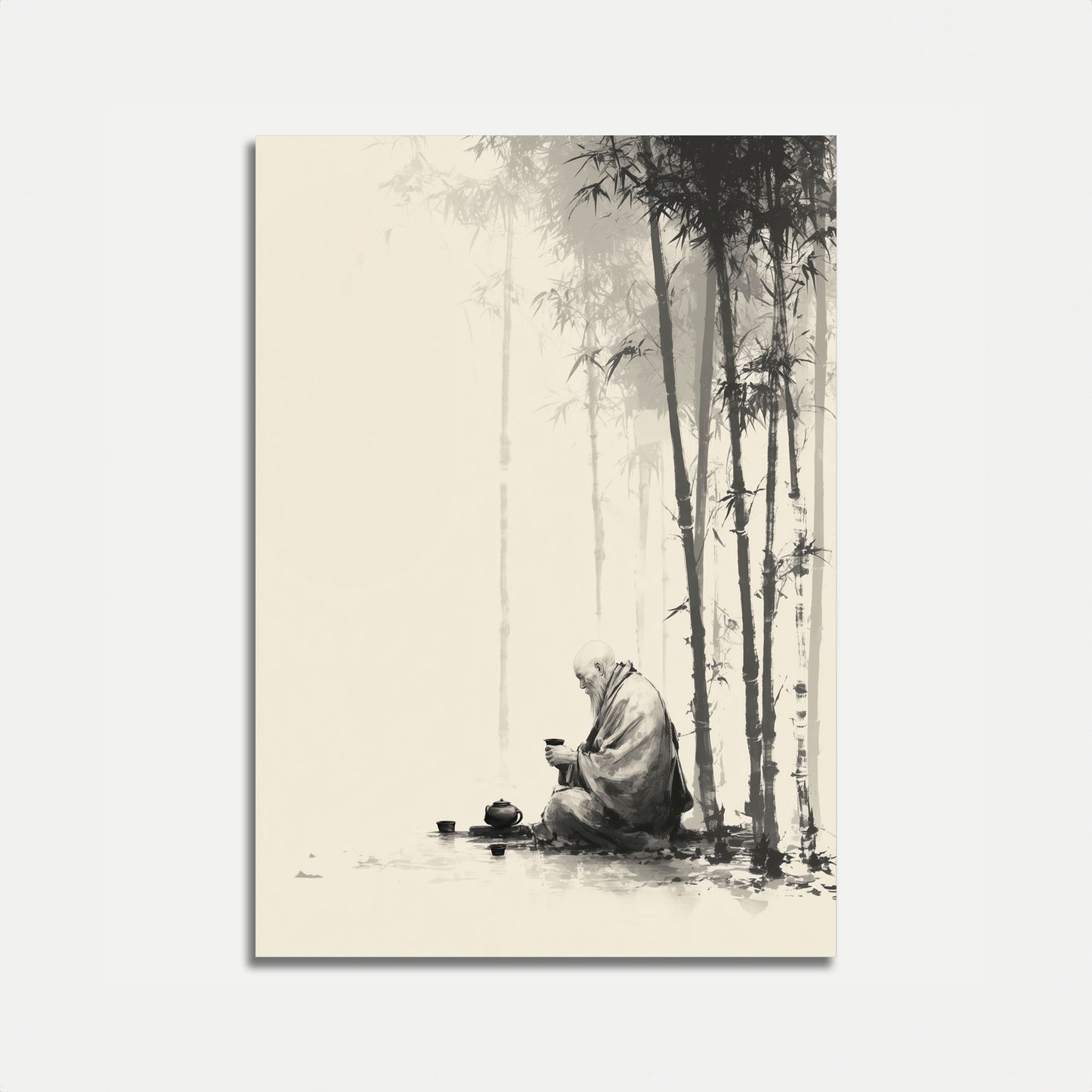 Zen Meditation Bamboo Poster