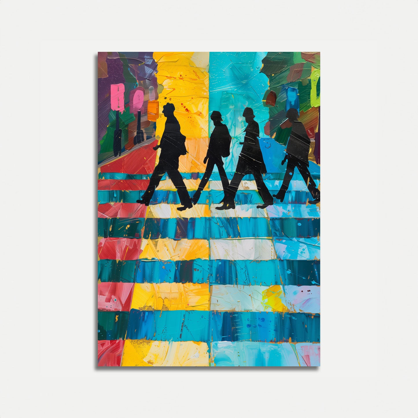 Iconic Beatles Abbey Road Remix Poster