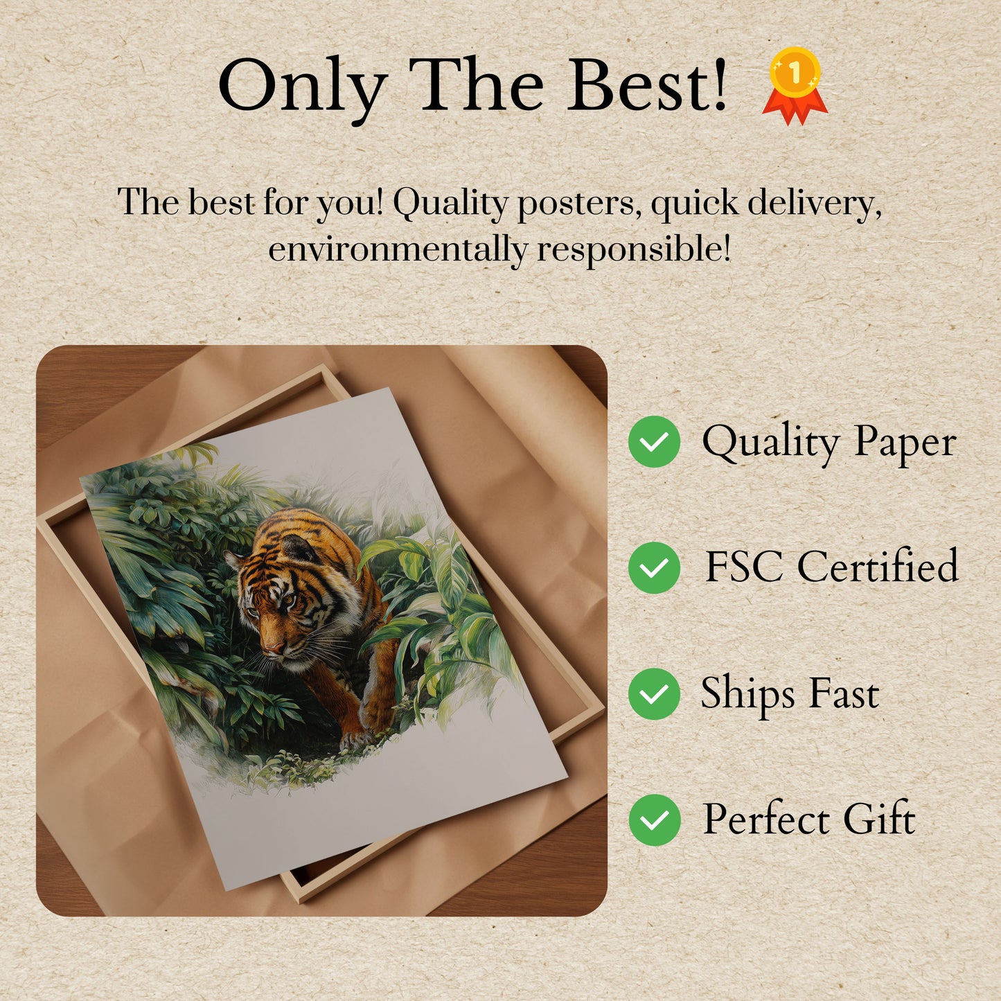 Jungle Guardian Wildlife Poster