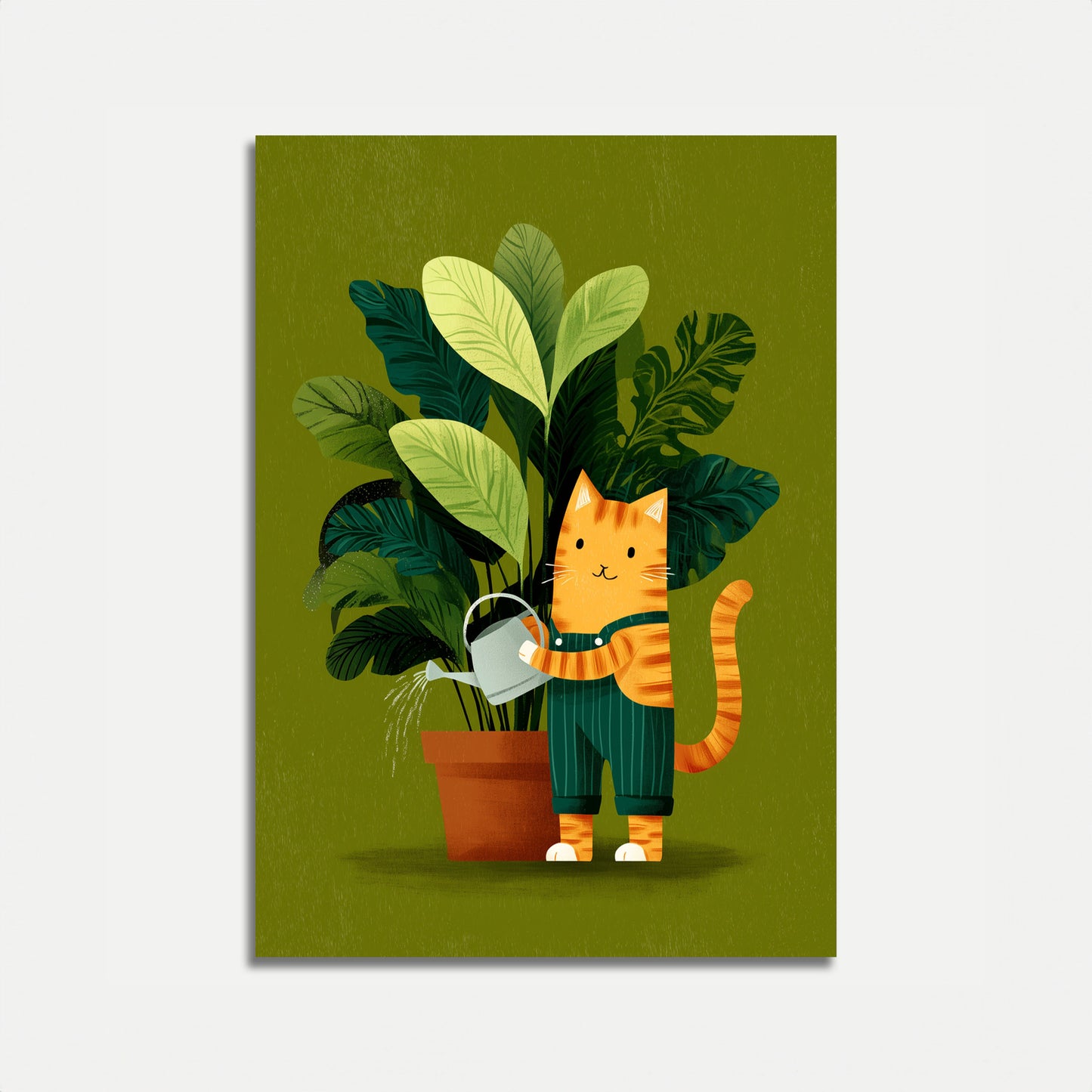 Orange Cat Watering Plants Poster

Affisch med orange katt som vattnar växter