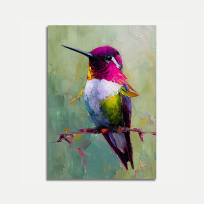 Vibrant Hummingbird Color Splash Poster