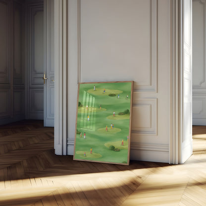 Sunny Golf Course Landscape Poster