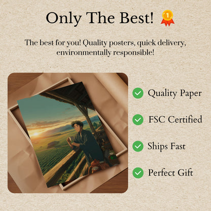 Morning Coffee Farm Vista Poster