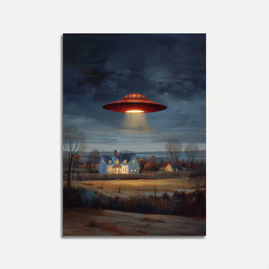 Rumvæseners Invasion i Forstadsnatten Plakat