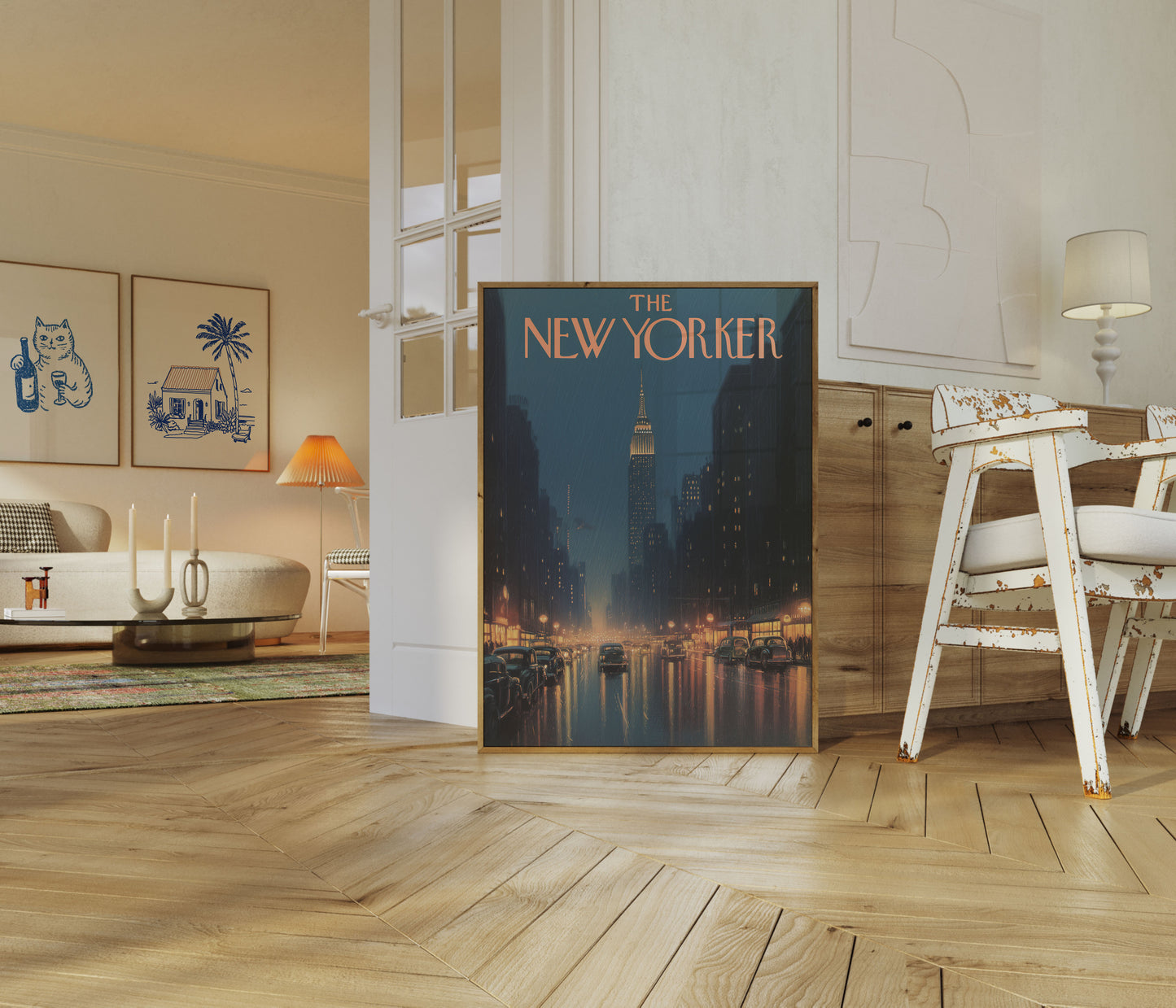 Rainy New York City Night Poster