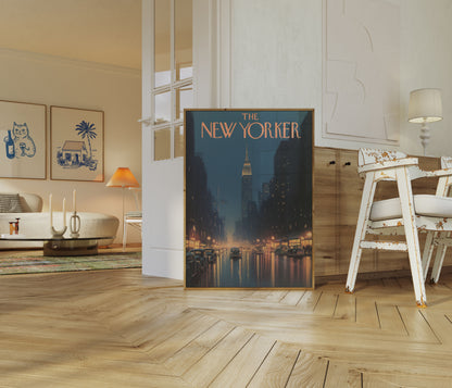 Rainy New York City Night Poster