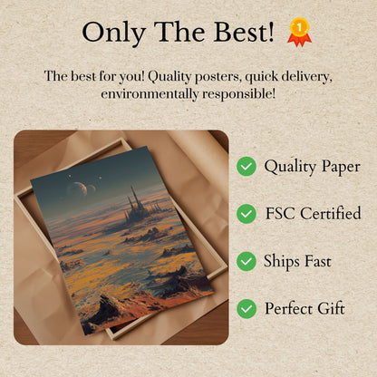 Alien World Cosmic Landscape Poster