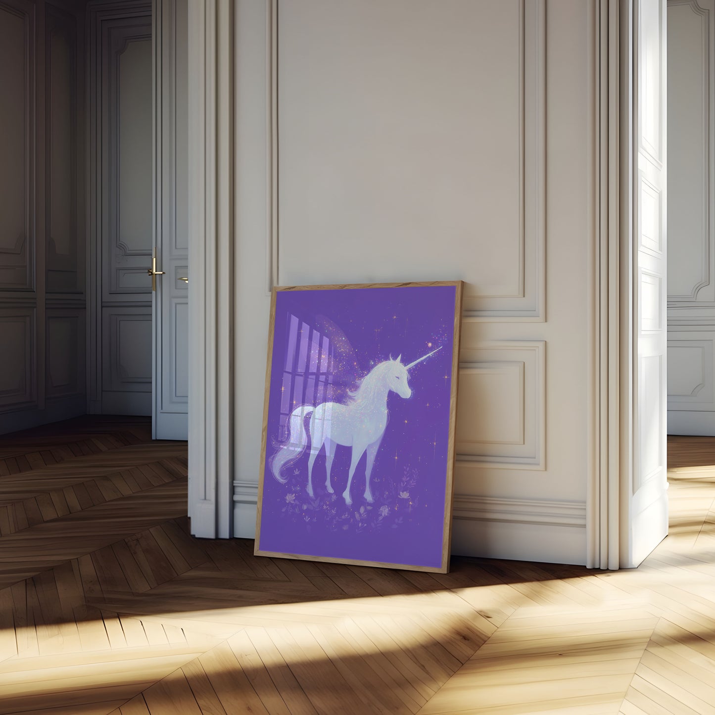 Poster Fantasia Unicorno Stellare