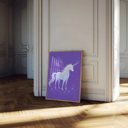 Poster Fantasia Unicorno Stellare
