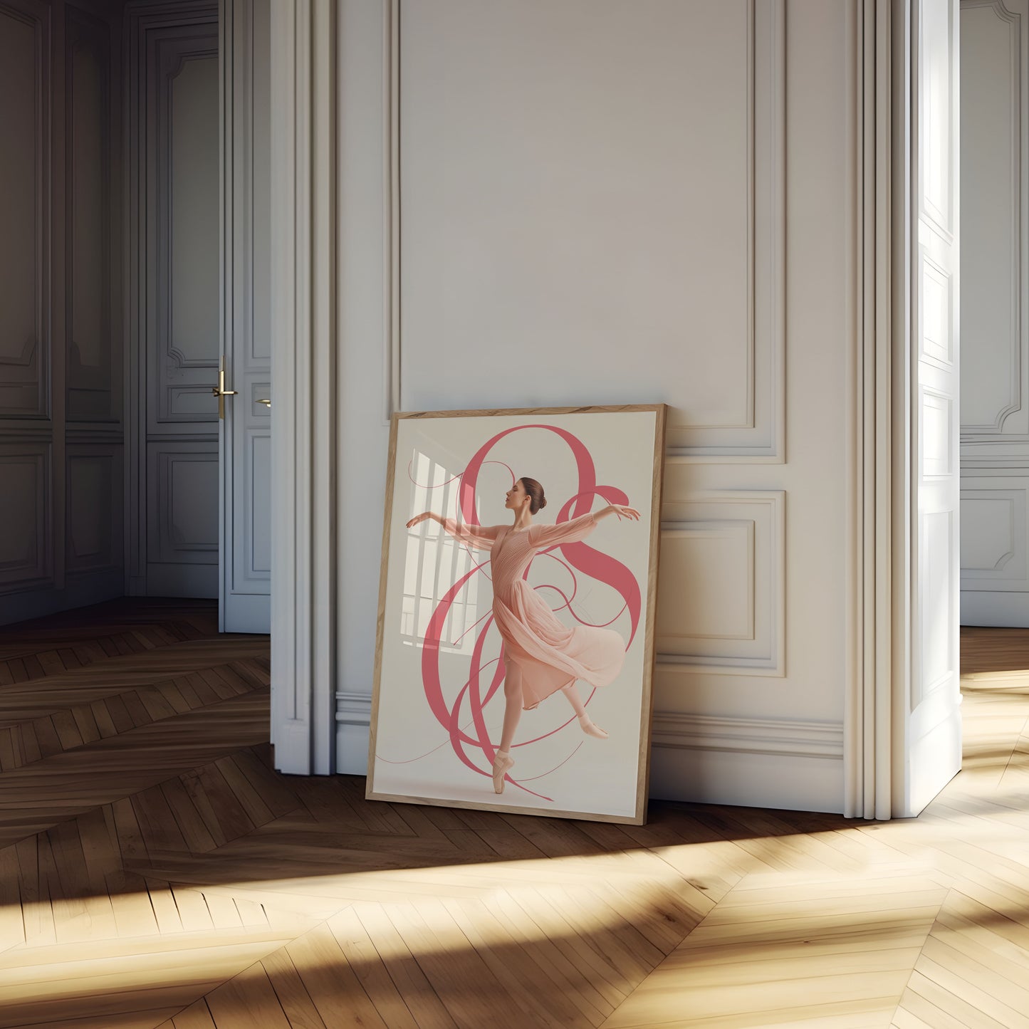 Póster de danza elegante en movimiento