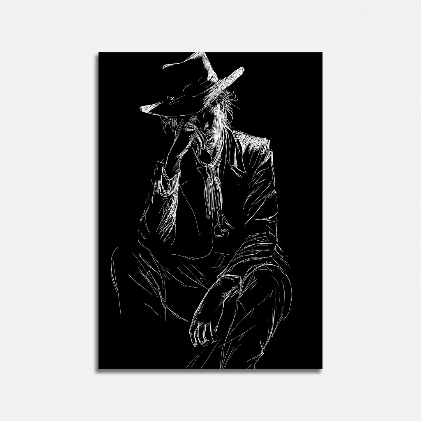Mysterious Cowboy Silhouette Poster
