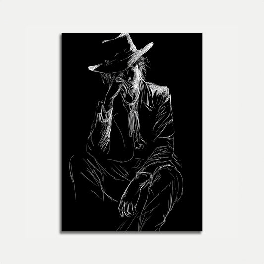 Mysterious Cowboy Silhouette Poster
