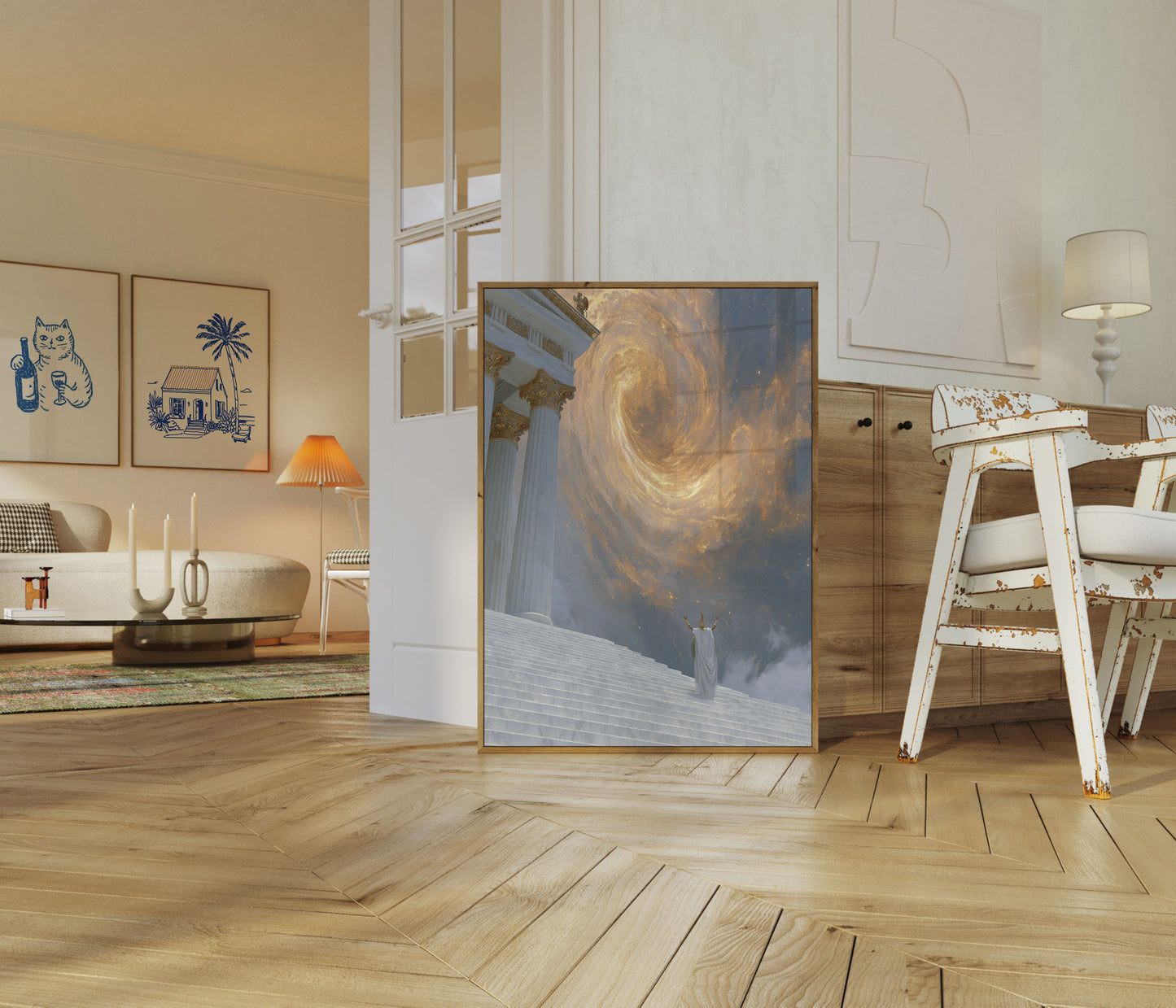 Guddommelig Opstigning Klassisk Arkitektur Plakat