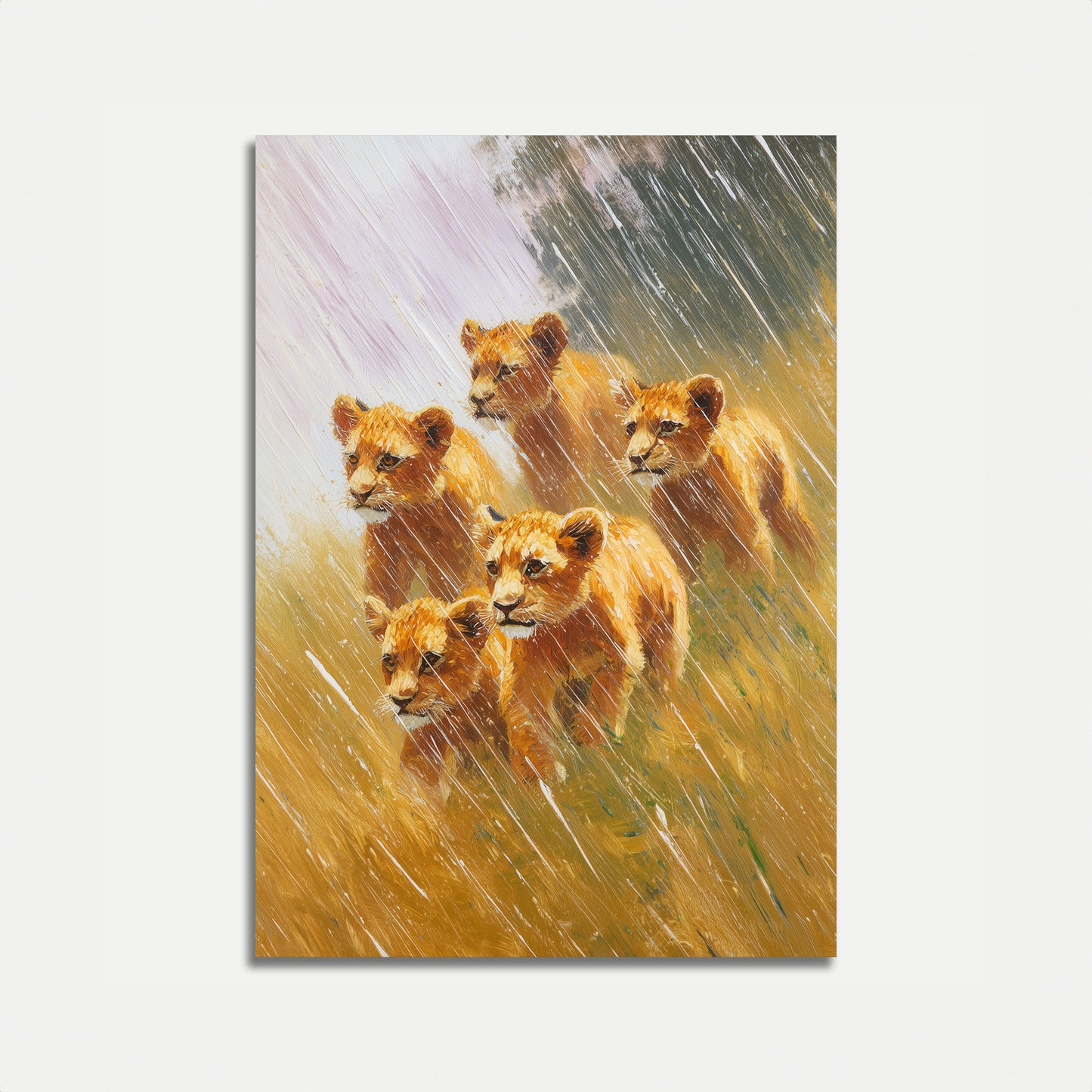 Lion Pride in the Savanna Poster
