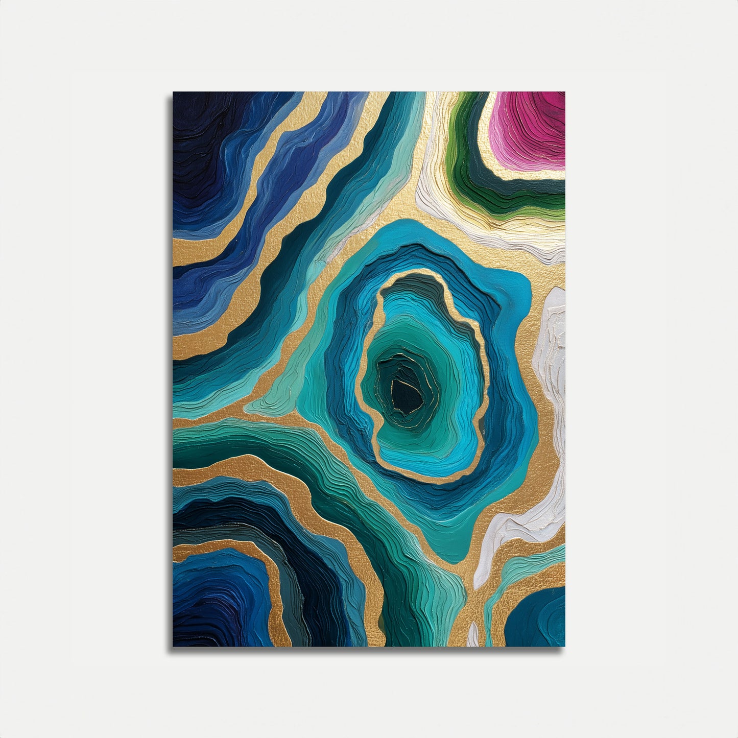 Poster di Arte Astratta con Strati di Geodi