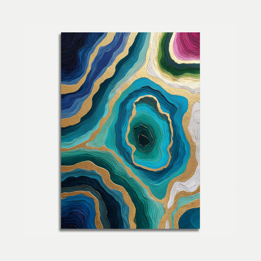 Poster di Arte Astratta con Strati di Geodi