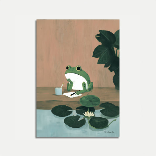 Cartel de Escritura de Rana Artística