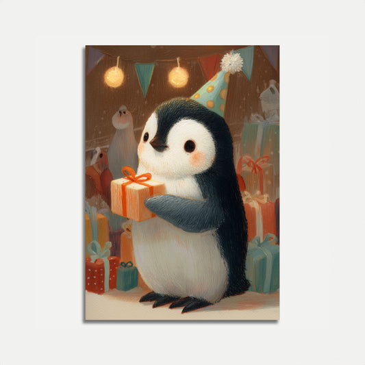 Affiche de Fête d'Anniversaire Pingouin