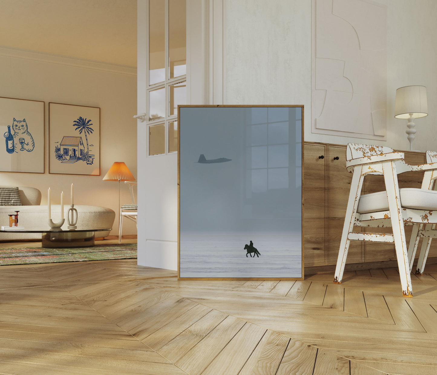 Poster Cavaliere Sotto il Cielo