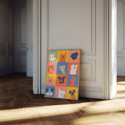 Cute Dogs Grid Poster