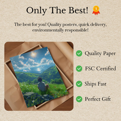 Sunlit Mountain Serenity Poster