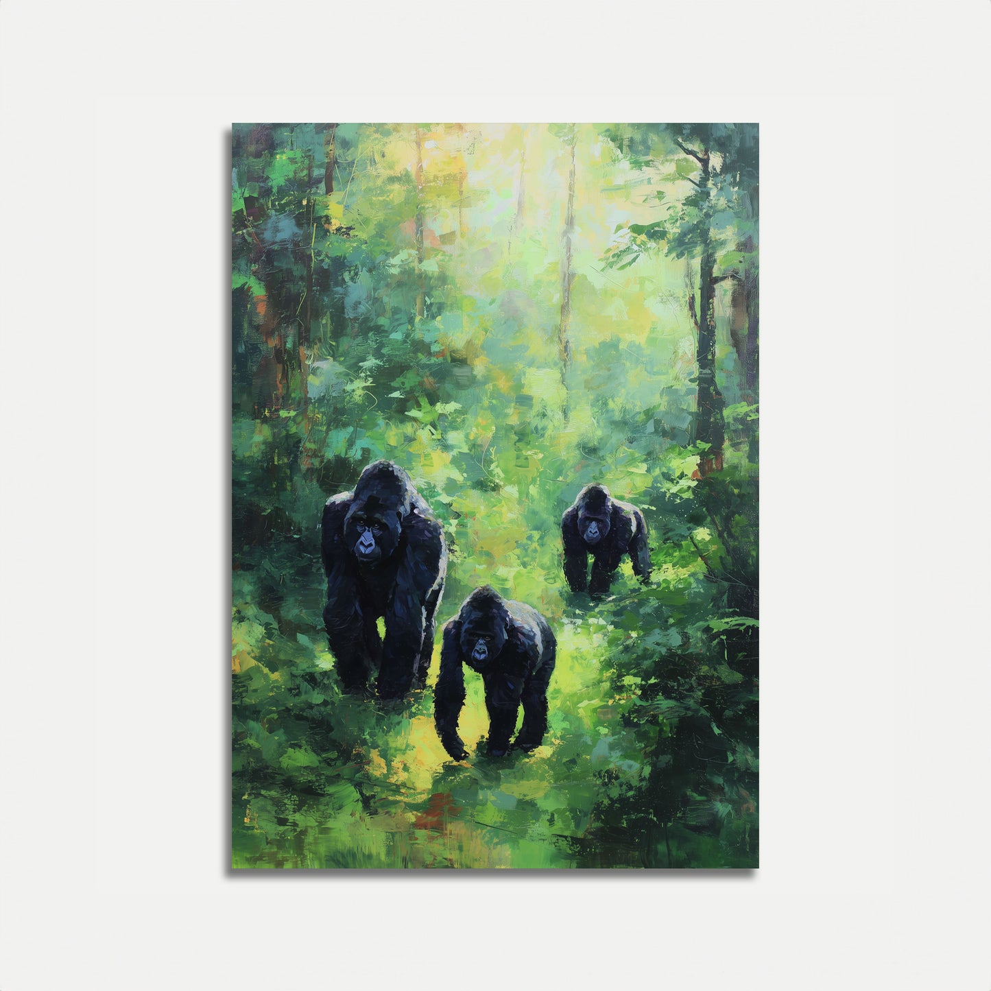 Gorillas i Tåget Skov Plakat