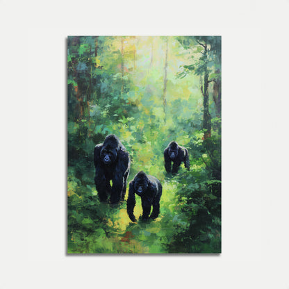 Gorillas i Tåget Skov Plakat