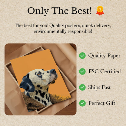 Dalmatian Dog Profile Poster