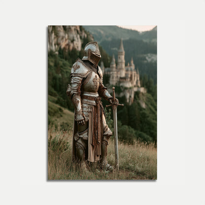 Medieval Knight's Castle Guardian Poster