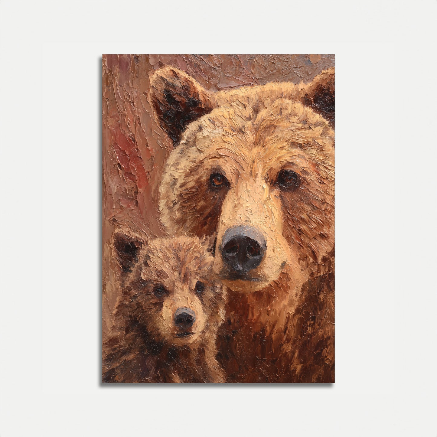 Poster della Mamma Orsa e del Cucciolo