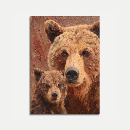 Poster della Mamma Orsa e del Cucciolo