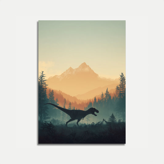 Prehistoric Mountain Landscape Poster