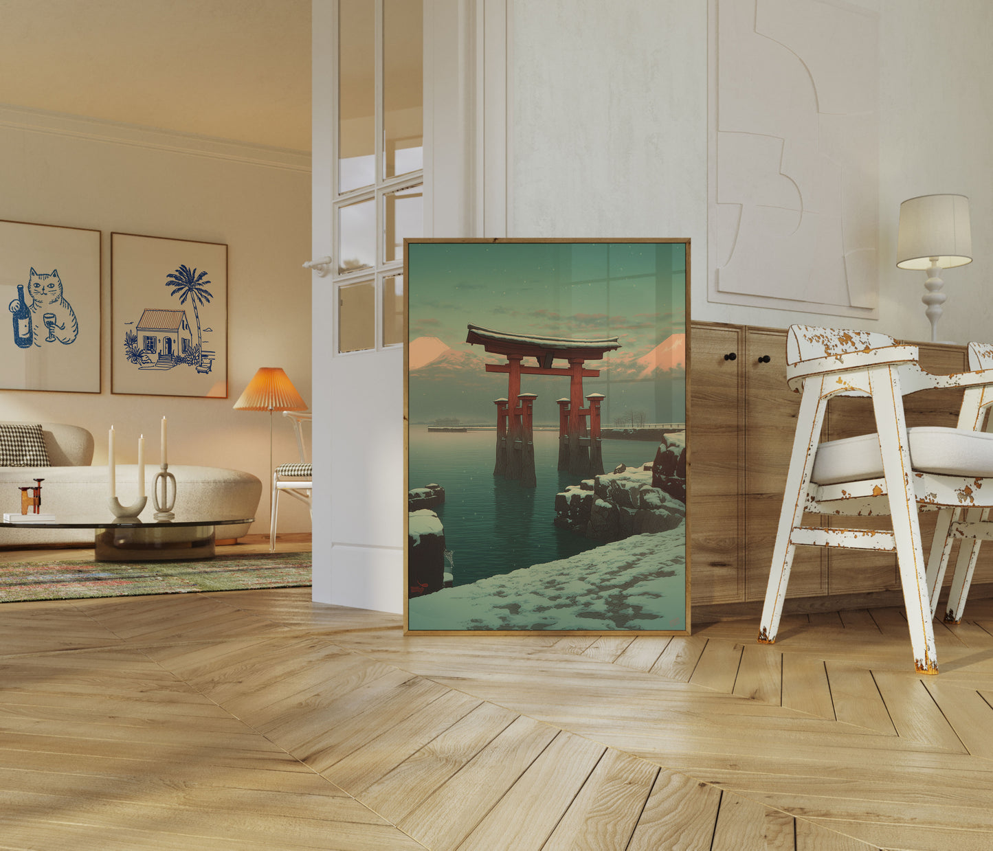 Poster Invernale del Torii Giapponese