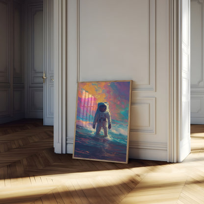 Cosmic Surf Astronaut Poster