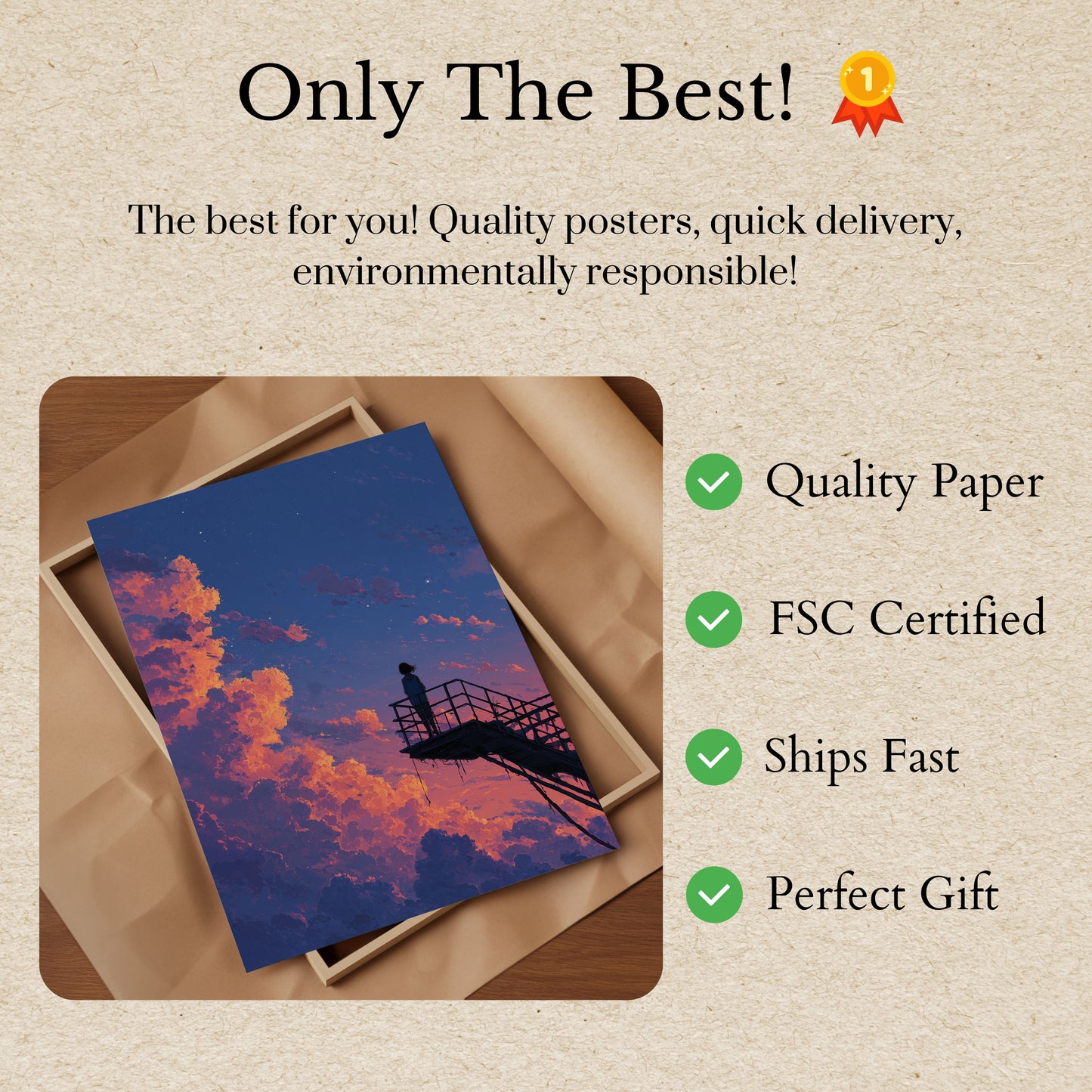 Sunset Clouds Contemplation Poster