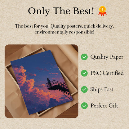 Sunset Clouds Contemplation Poster