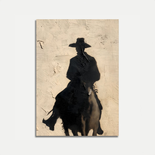 Silhouette eines Cowboys Poster