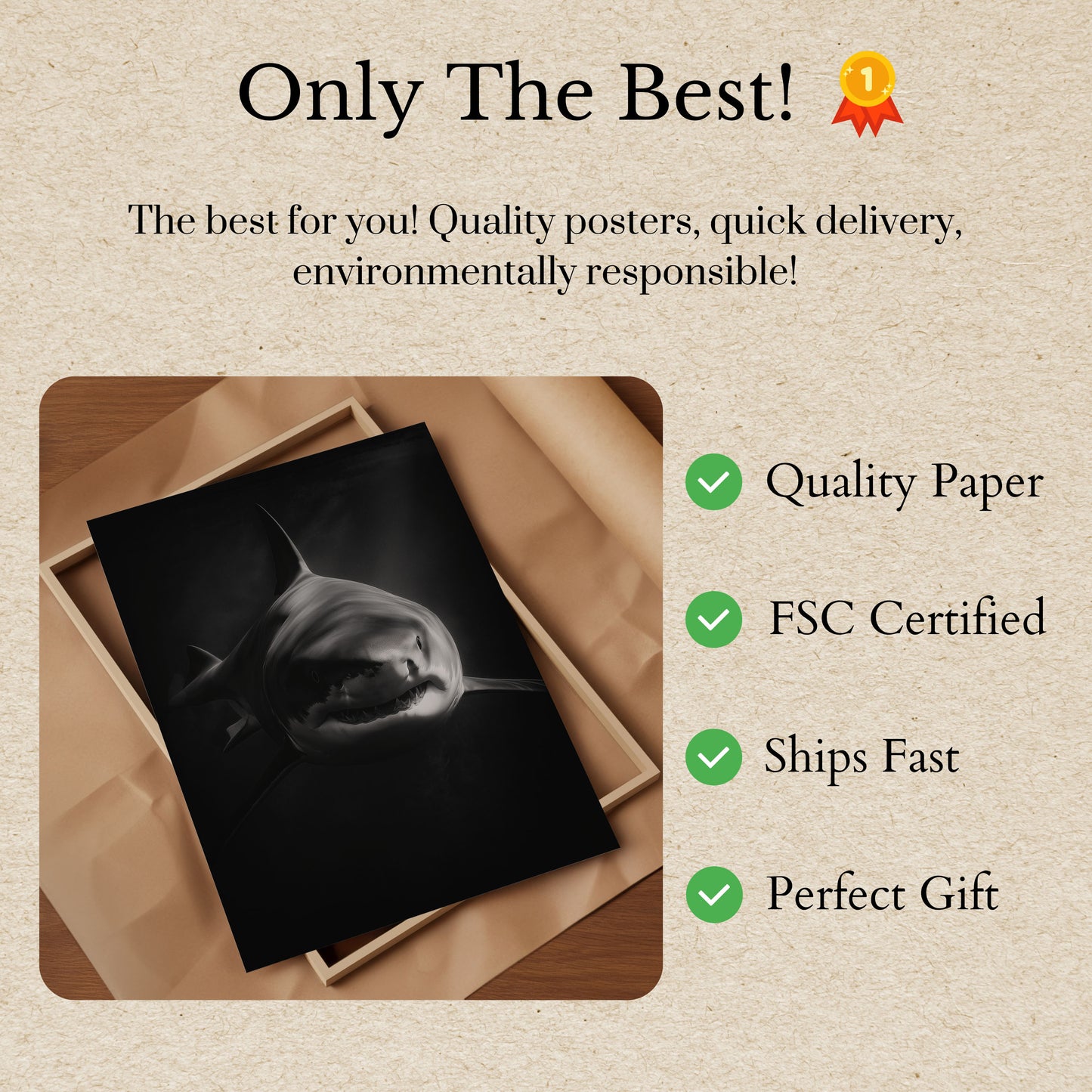 Dark Shark Predator Poster