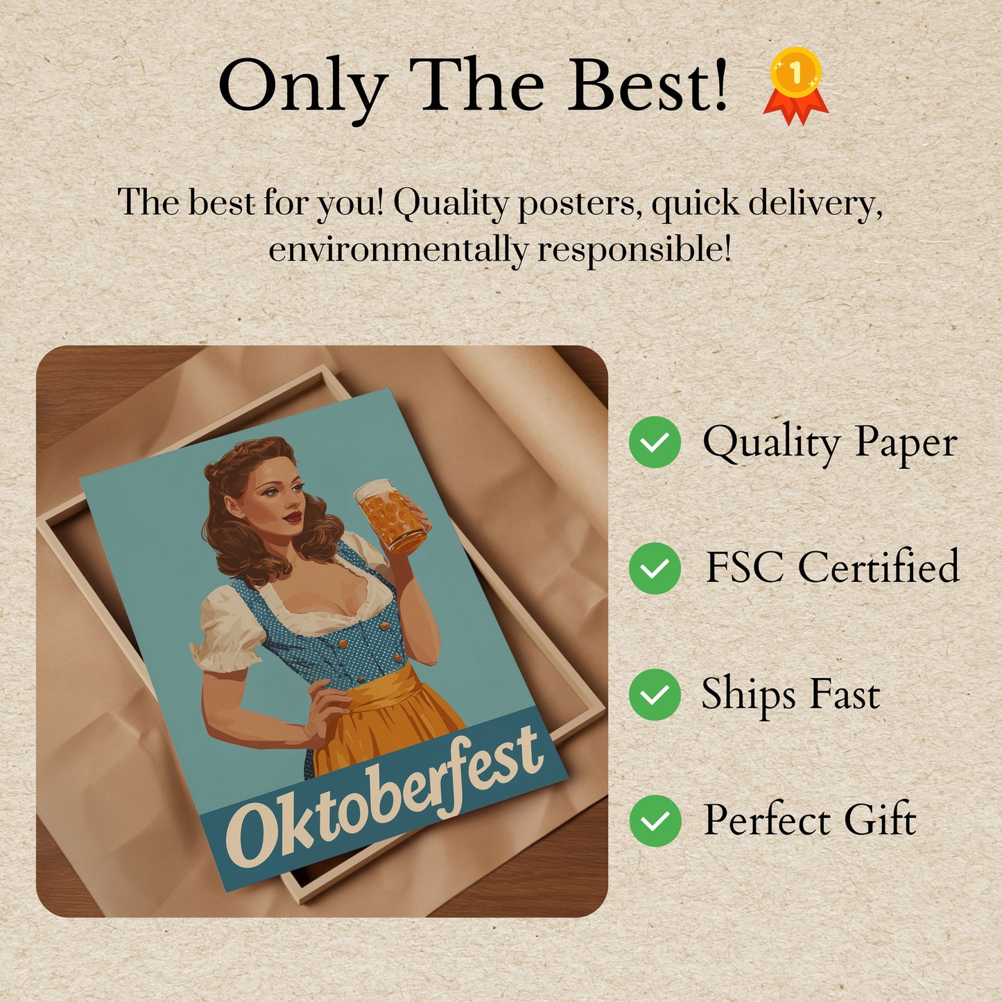 Vintage Oktoberfest Beer Celebration Poster