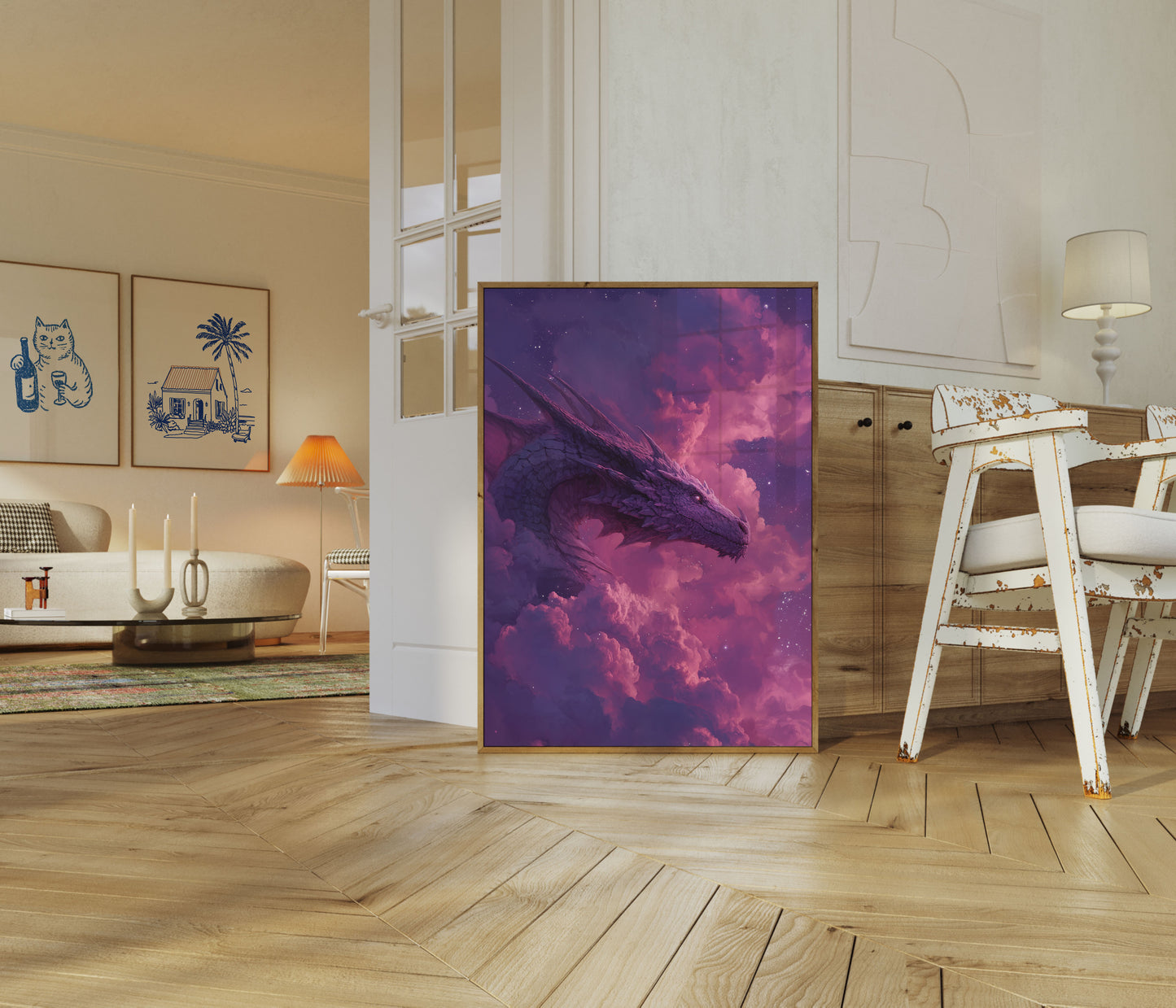 Póster Nubes de dragón místico