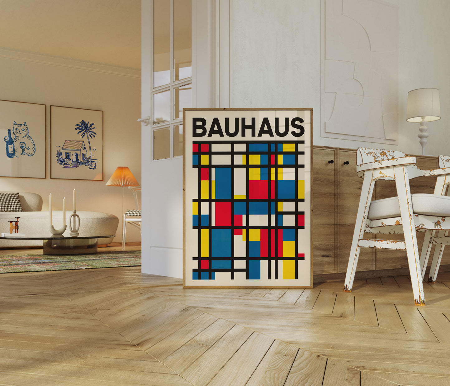 Bauhaus moderne geometrisk plakat